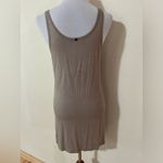 Trina Turk  taupe fringe macrame mini shift dress SMALL Photo 3