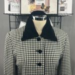 Doncaster Circa 1990 Vintage Herringbone Tailored jacket with faux Shearling cuff, collar Photo 4