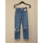 RE/DONE  70s Stove Pipe High-Rise Distressed Crop Jeans Size 25‎ Photo 8