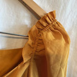 Finders Keepers ‘Afterglow’ Mustard Yellow Long Sleeve Ruffle Top Photo 8