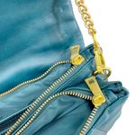 Fawn Design The Quilted Clutch Teal Matte Vegan Leather Crossbody Purse Photo 9