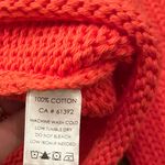 Shannon Passero Coral 100% Cotton Crewneck Sweater Denim Pocket Size Medium Pink Photo 6