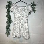 Loft | women white dress with black polka dots open back dress Photo 8