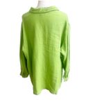 Bridgewater Studio 100% Linen Long Sleeve Button Down Plus Size 3X Green Photo 3