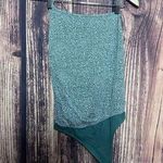 American Eagle Outfitters Women's XS Green Body Suit Floral One Shoulder Photo 0