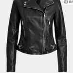 Ralph Lauren BNWOT Lauren  Burnished Lamb Leather Moto Jacket sz 00 Photo 0