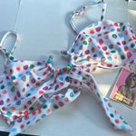 NWT Strawberry Milk Mob Roygbv Bikini Top Size Small White Photo 8