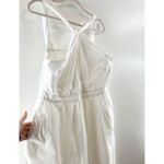 Free Assembly Cotton Sleeveless Halter Neck Fit & Flare Midi Dress White XL Photo 5