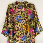Winlar Brown Yellow / Gold Floral Kaftan Maxi Dress Size M Size M Photo 3