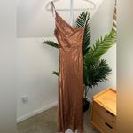 Shona joy  La Lune Asymetrical Gathered Maxi Dress in Almond size 2‎ Photo 6