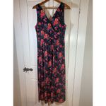 Garnet Hill Maxi Dress Womens 10 Floral Prairie Cottage Garden Sleeveless READ Photo 1