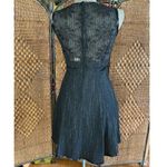 Size M//Vintage Black Beaded Silk Sleeveless Wedding Guest Dress Above the Knee Photo 3