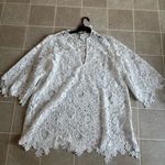 Anthropologie  White Floral Lace Swim Cover-Up Photo 3