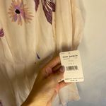 Free People NWT  Gemma Tunic Beige Floral Mock Neck Open Back size small Photo 2