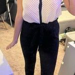 Black paper bag waist jogger pants Photo 0