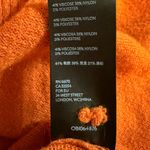 Anthropologie Colma Tunic Sweater Burnt Orange Faux Fur Sleeves Eyelash Cuffs XS Photo 9