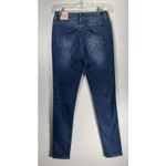 Wax Jean High Rise Denim Skinny Jeans Dark Blue Wash Ripped Distressed Sz 1/25 Photo 8