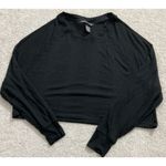 Victoria's Secret Victoria’s Secret Black Long Sleeve Cropped T-Shirt Lounge Wear Size Small #B1.. Photo 2