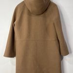 J.Crew Womens Wool hooded Preppy Toggle Peacoat Tan Minimalist Photo 3