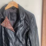 MAURITIUS Lany Leather Moto Jacket Black Size M Photo 3