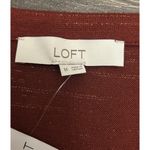 Loft Women's M Rust Sparkle Long Sleeve Babydoll Dress Christmas Holidays Cheer Photo 2