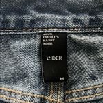 Cider DENIM SOLID SPLIT MIDI SKIRT Photo 2