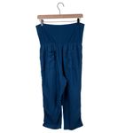 Anthropologie Hei Hei Eventide Linen Blend Cropped Pants Size Medium Teal Blue Photo 3