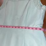 J.Crew A-line laser cut perforated sleeveless dress with pockets in mint Photo 7