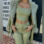 Show Me Your Mumu NEW NWT  Penny Lane Faux Leather Wrap Jacket Sage Green Photo 0