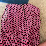 Adrienne Vittadini  Sleeveless Shift Mini Dress Pink Black Chain Link Print Sz 2 Photo 3