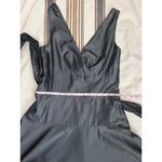 Max and Cleo Cocktail Dress Womens 6 Greyish V-Neck Tie-Waist Elegant Chic Photo 6