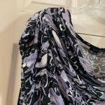 Ava  & Grace Purple/Black Print Drape neck Top PXL Photo 3