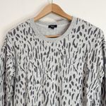 Rails  Women’s Marlo Gray Abstract Cheetah Sweatshirt Side Zip Detail size S Photo 3
