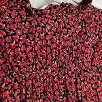 ZARA  Red & Black Floral Button Front Dress Sz XS Photo 12