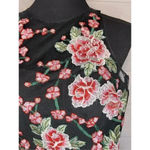 Cachet 2 piece black prom dress with floral embroidery Size 2 Photo 2