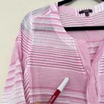 NYDJ Regatta Stripe Split Neck 3/4 Sleeves Cotton Tunic Size Small Photo 10