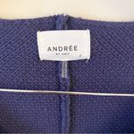 Andree by Unit  Navy Blue Knit Round Neck Long Sleeve Pullover Size Small Photo 4