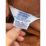 30" Waist, Size M//Vintage 70s Brown Suede and Crochet Vest Skirt Western Set Size M Photo 3