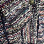 Free People  Purple Tweed Cardigan Sweater Size Small Photo 3