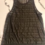 Alala Black Sheer Striped Tank Top Photo 0