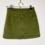 Free People  We the Free Virgo Zip‎ Front Mini Skirt Green Size 26 Photo 3