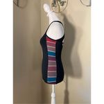 Lululemon  Black Tan Mauve Blue Color Block Stripe Shape Tank Size 4 Photo 2
