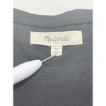 Madewell  Striped Sheer Puff Sleeve Knit T-Shirt Crewneck Short Sleeve Black XS‎ Photo 2