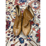 Frye  Steffi Zip Short Leather Ankle Boots Tan Distressed Western Women’s Size 9 Photo 1