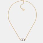 Christian Dior PETIT CD NECKLACE Gold-Finish Metal and Blue Crystals Photo 1