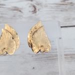 Vintage Clip On Earrings Leaf Duo Photo 11