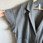 DAILY Practice Anthropologie Grey The Heather Elbert Blazer Sweater Womens Large Photo 4