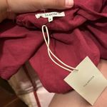 Tularosa  Magenta Jordan V Neck Puff Long Sleeve Dress Photo 2