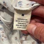 Love Note NWT Love Notes White & Blue Floral Sleeveless Collar Button Front Blouse Medium Photo 6