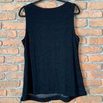 Chico's  Travelers Womens Large Top Black Gold‎ Chain Mesh Tank Blouse Workwear Photo 2